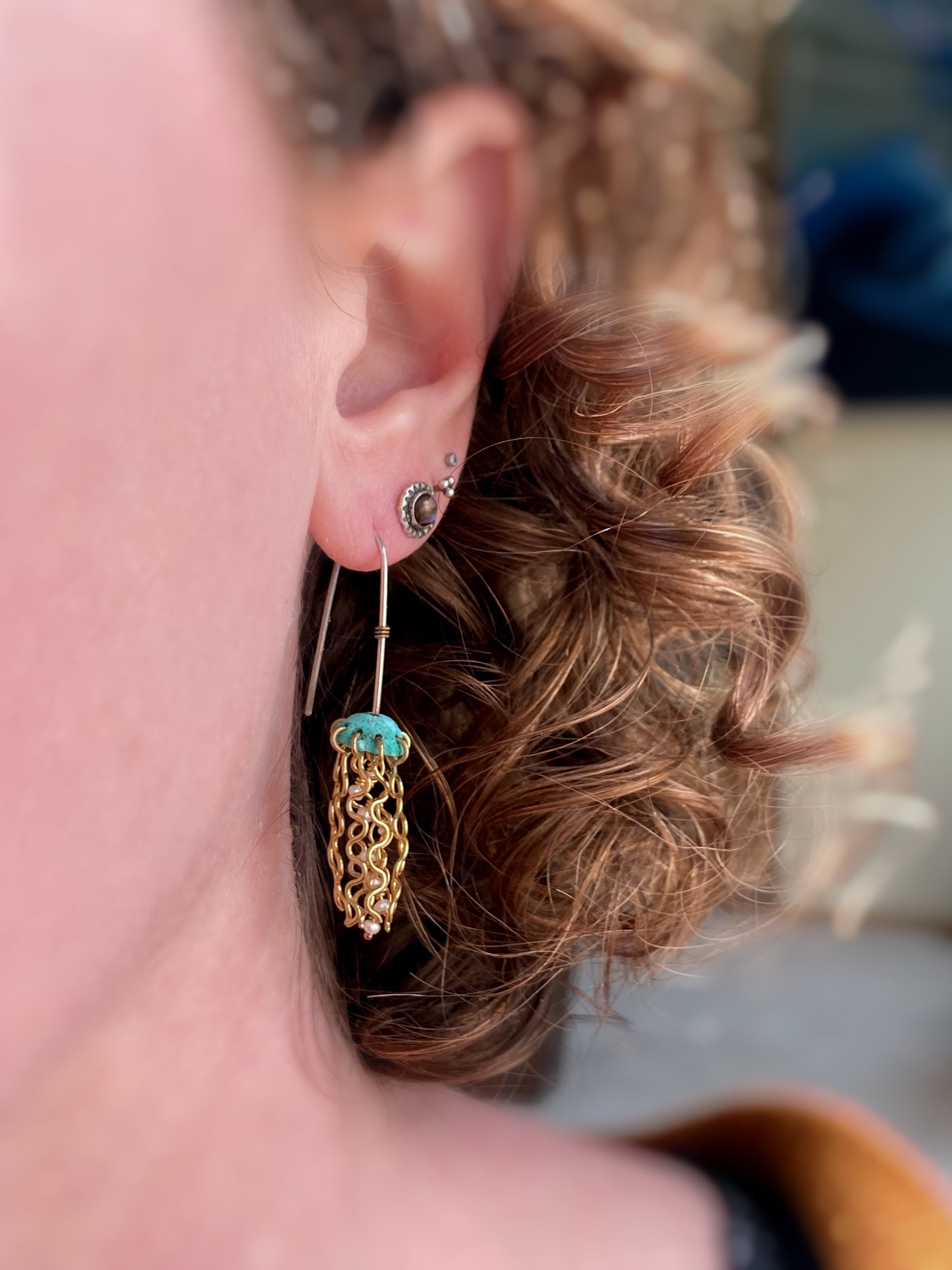 Mini jellyfish earrings